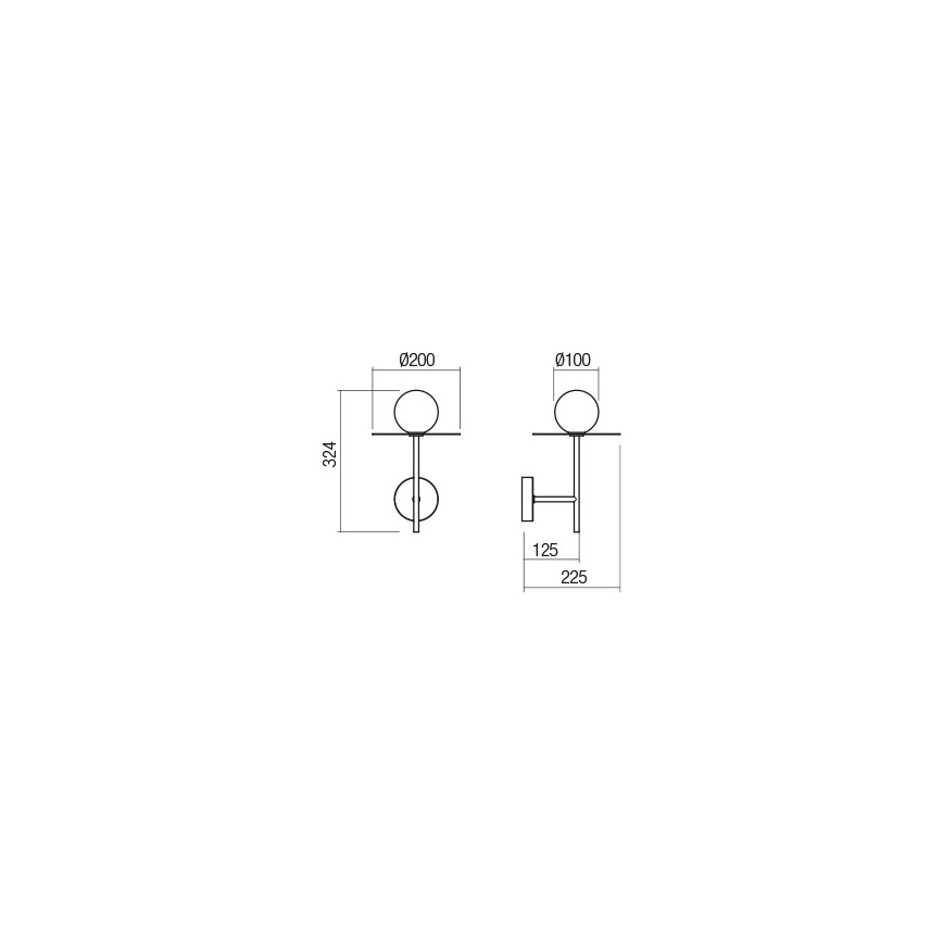 Redo 01-2726 - Аплик PLATO 1xG9/10W/230V черен