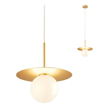 Redo 01-2727 - Пендел PLATO 1xG9/10W/230V Ø 20 см златист