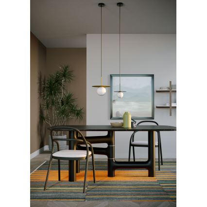 Redo 01-2728 - Пендел PLATO 1xG9/10W/230V Ø 20 см черен