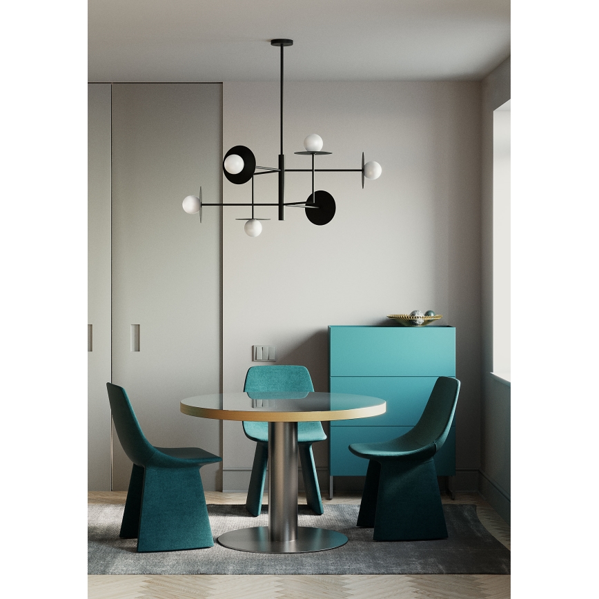 Redo 01-2734 - Висящ полилей PLATO 6xG9/10W/230V черен