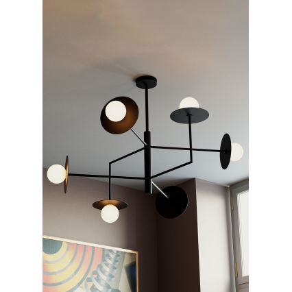 Redo 01-2734 - Висящ полилей PLATO 6xG9/10W/230V черен