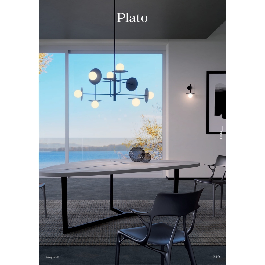 Redo 01-2734 - Висящ полилей PLATO 6xG9/10W/230V черен