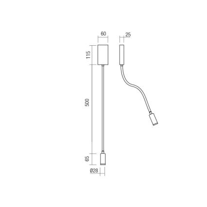 Redo 01-2754 - LED Аплик WALLIE LED/3W/230V USB CRI 90 бял