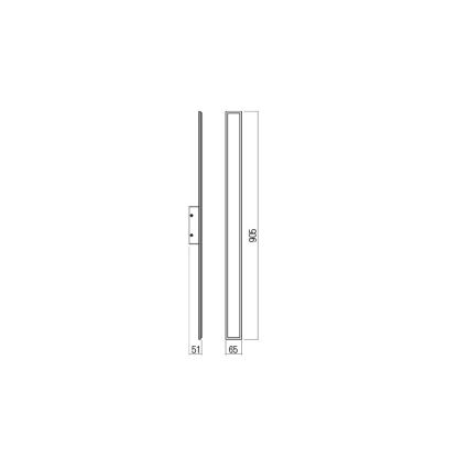 Redo 01-2769 - LED аплик WAPI LED/23W/230V 90,5 см черен