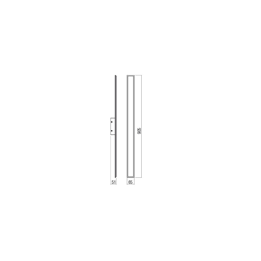 Redo 01-2769 - LED аплик WAPI LED/23W/230V 90,5 см черен