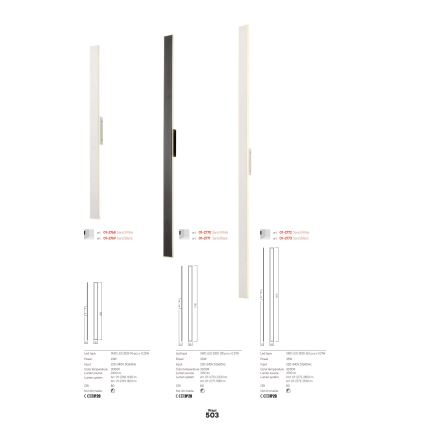Redo 01-2770 - LED стенен аплик WAPI LED/30W/230V 119 cm бял