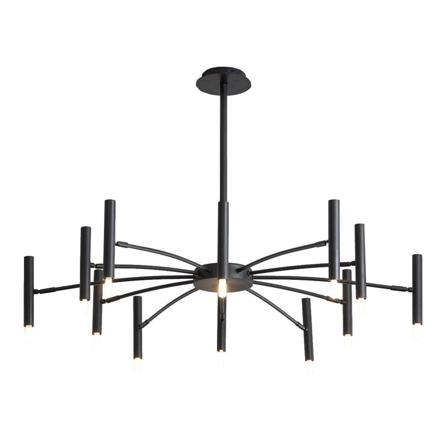 Redo 01-2775 - Висящ полилей RAYEN 12xG9/10W/230V черен