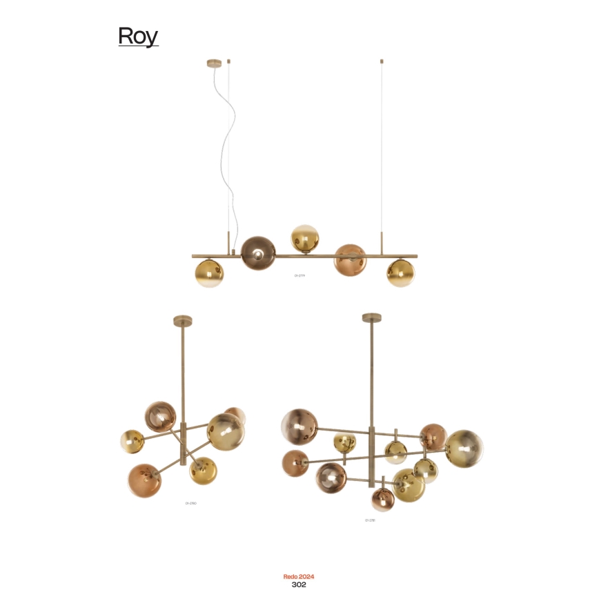 Redo 01-2779 - Висящ полилей ROY 5xG9/10W/230V