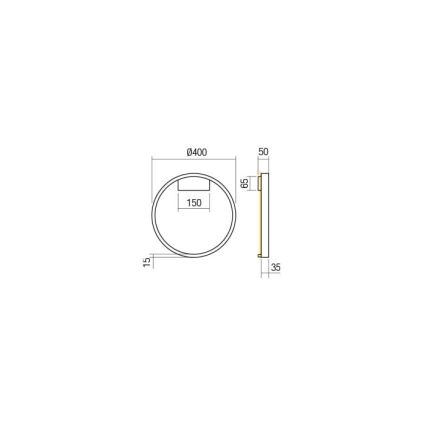 Redo 01-2817 - LED Димируем аплик FEBE LED/24W/230V златист