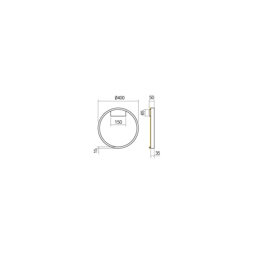 Redo 01-2817 - LED Димируем аплик FEBE LED/24W/230V златист