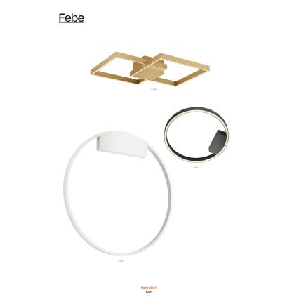Redo 01-2835 - LED Димируемо стеннo осветително тяло FEBE LED/24W/230V златисто