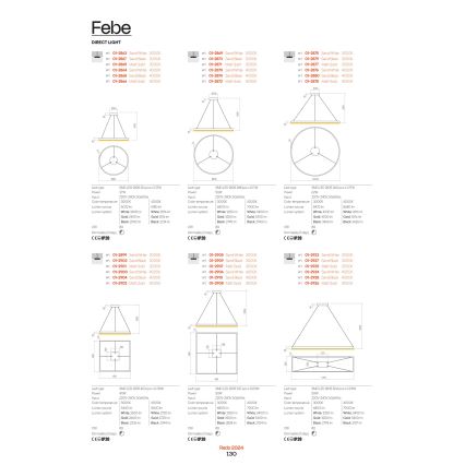 Redo 01-2835 - LED Димируемо стеннo осветително тяло FEBE LED/24W/230V златисто