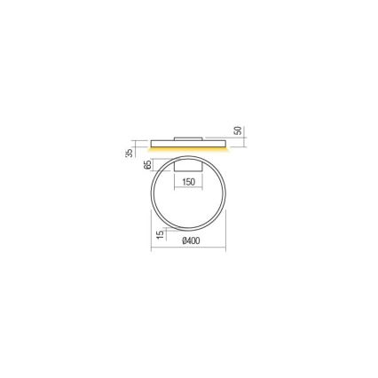 Redo 01-2835 - LED Димируемо стеннo осветително тяло FEBE LED/24W/230V златисто