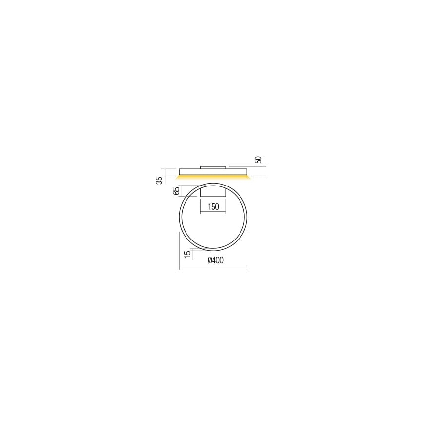 Redo 01-2835 - LED Димируемо стеннo осветително тяло FEBE LED/24W/230V златисто