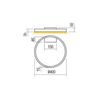 Redo 01-2837 - LED Димируем аплик FEBE LED/24W/230V черен