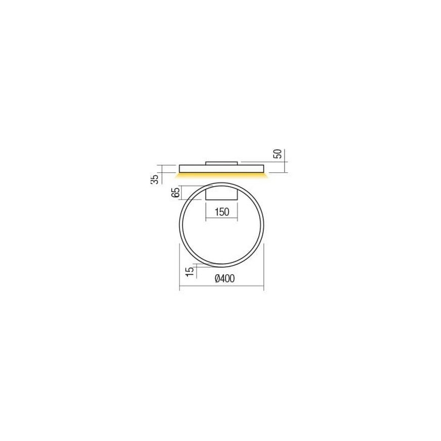 Redo 01-2837 - LED Димируем аплик FEBE LED/24W/230V черен