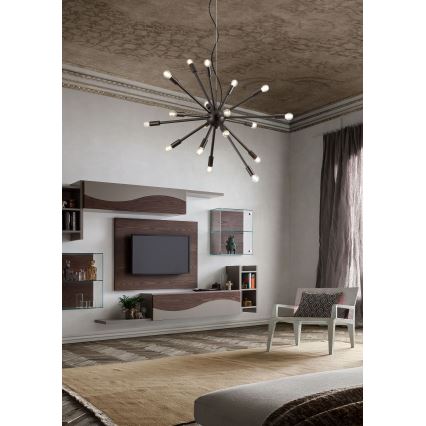 Redo 01-2934 - Полилей на кабел STELLAR 12xE14/25W/230V черен