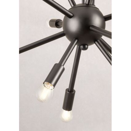 Redo 01-2934 - Полилей на кабел STELLAR 12xE14/25W/230V черен