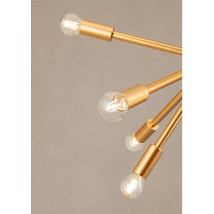 Redo 01-2935 - Полилей на кабел STELLAR 18xE14/25W/230V златен