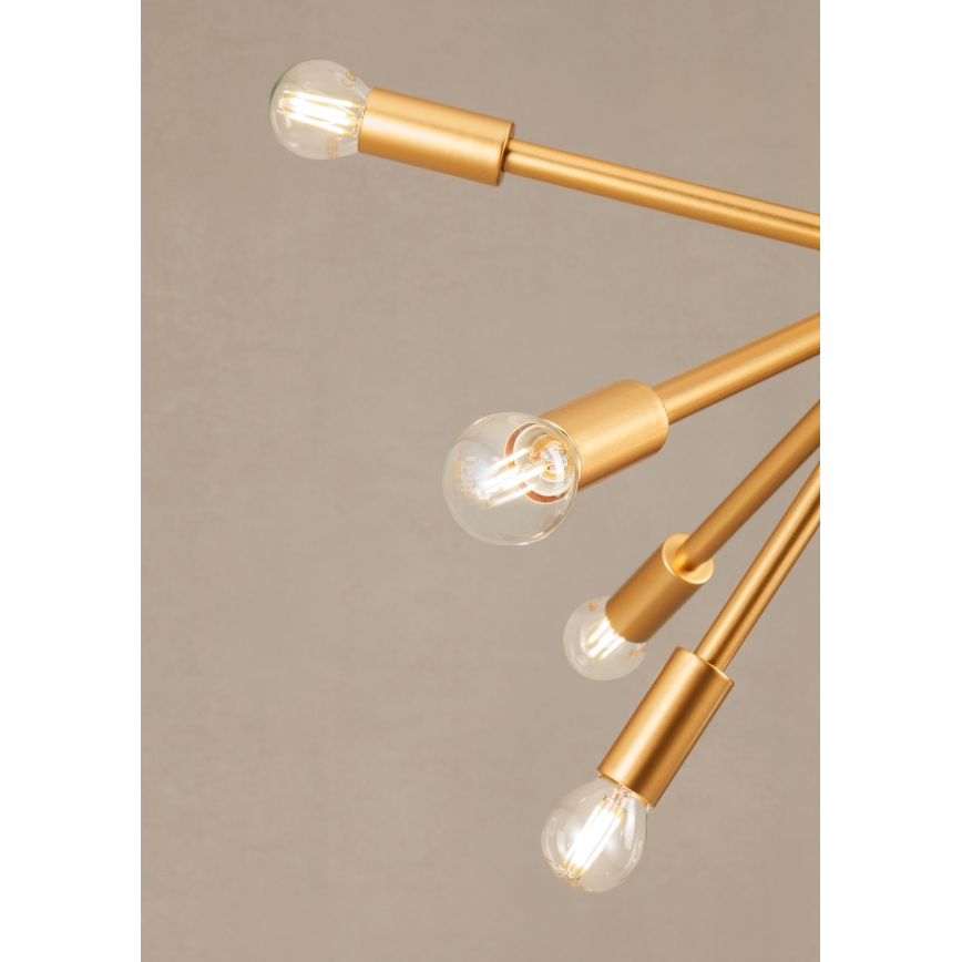 Redo 01-2935 - Полилей на кабел STELLAR 18xE14/25W/230V златен