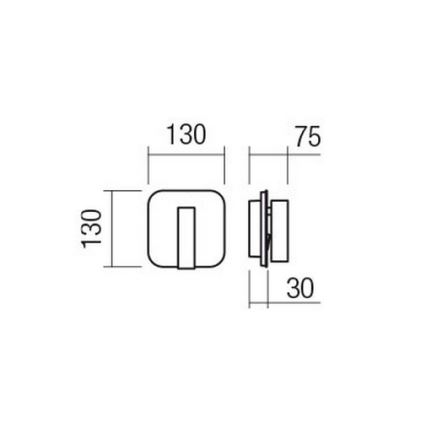 Redo 01-2977 - LED стенно осветително тяло QUDA LED/6W/230V + LED/3W 3000K CRI 90 златно