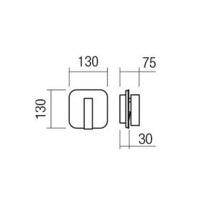 Redo 01-2978 - LED стенно осветително тяло QUDA LED/6W/230V + LED/3W 3000K CRI 90 матов хром