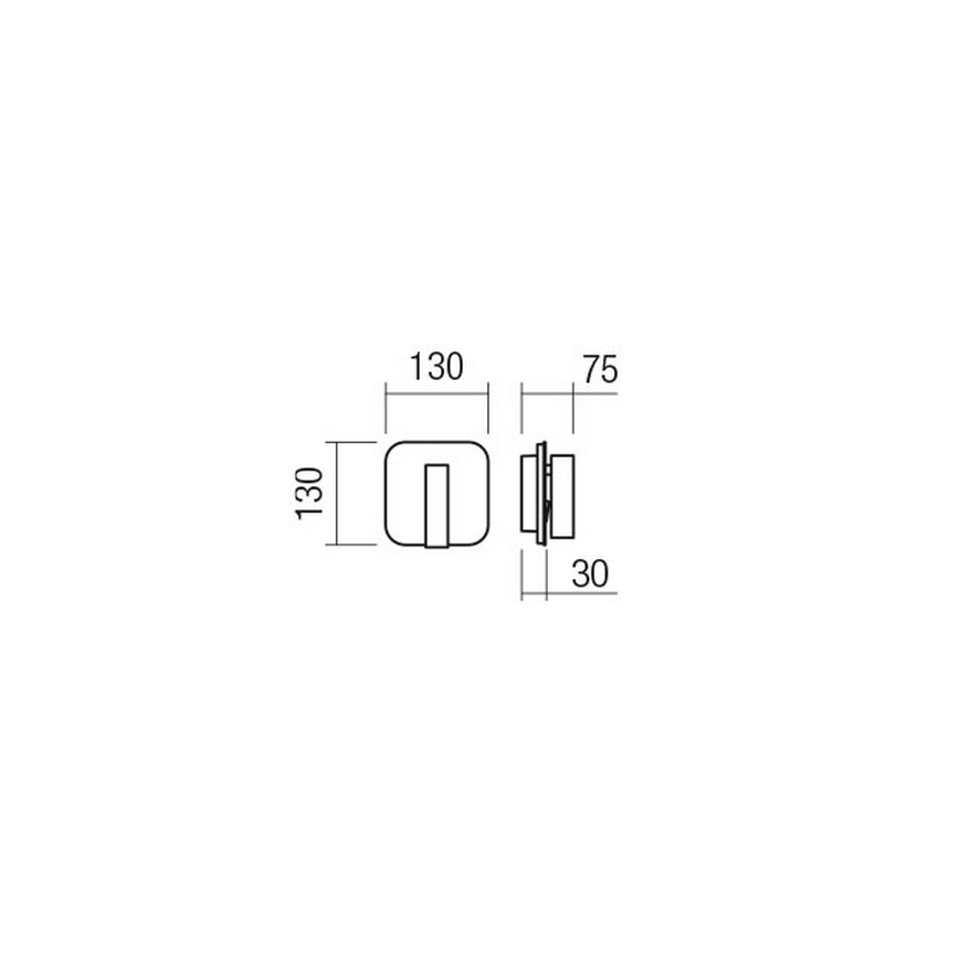 Redo 01-2978 - LED стенно осветително тяло QUDA LED/6W/230V + LED/3W 3000K CRI 90 матов хром