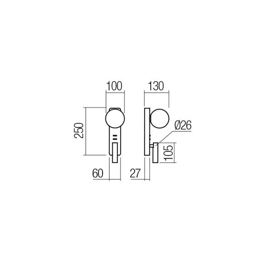 Redo 01-2993 - LED стенен аплик OASIS LED/3W/230V + 1xG9/10W USB CRI 90 лъскав хром