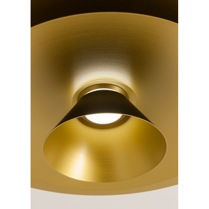 Redo 01-3001 - LED полилей на кабел FARGO LED/16,5W/230V CRI 90 Ø 50 cm черен/златен