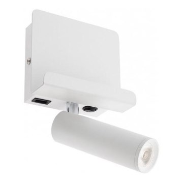 Redo 01-3083 - LED Стенен спот PANEL LED/3,5W/230V USB бял