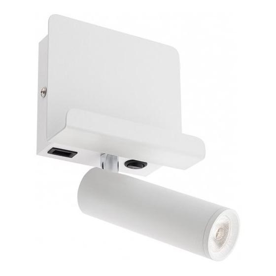 Redo 01-3083 - LED Стенен спот PANEL LED/3,5W/230V USB бял