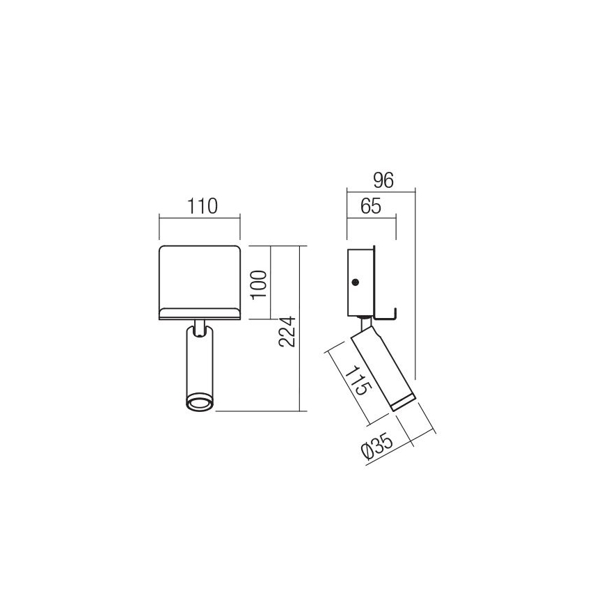 Redo 01-3083 - LED Стенен спот PANEL LED/3,5W/230V USB бял