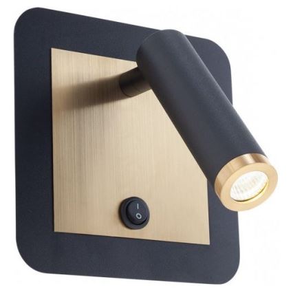 Redo 01-3092 - LED Стенен спот CLOSER LED/6W/230V черен