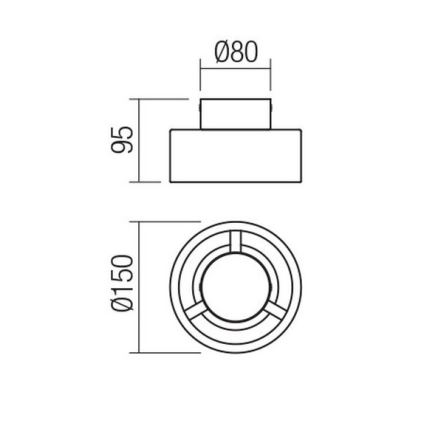 Redo 01-3097 - LED Плафониера PUNKT LED/6W/230V месинг