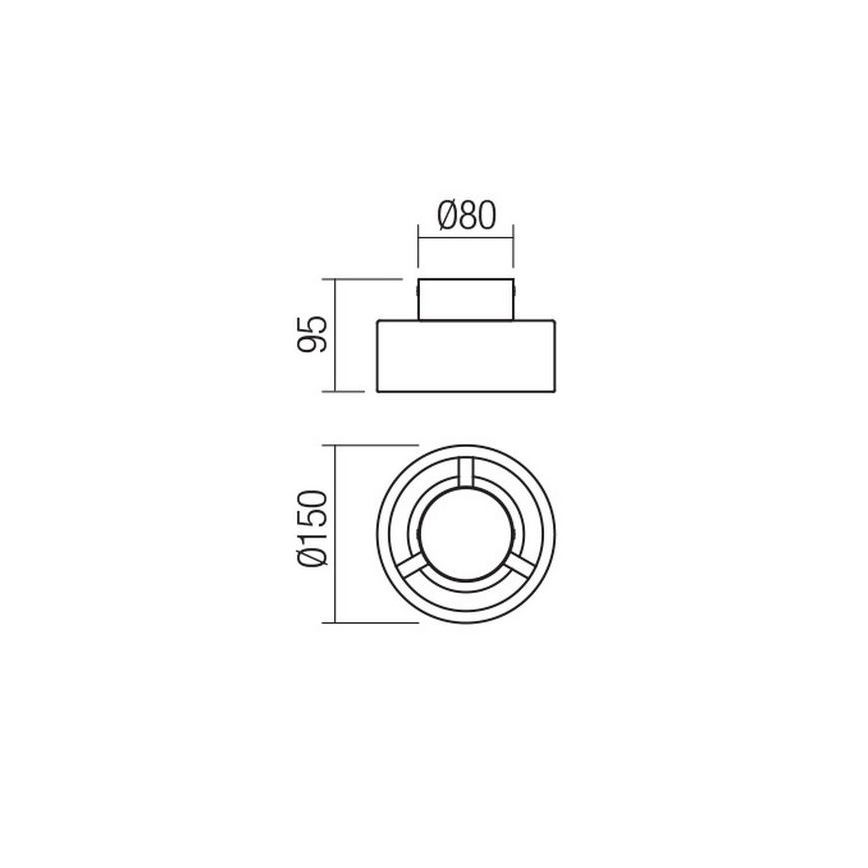 Redo 01-3097 - LED Плафониера PUNKT LED/6W/230V месинг