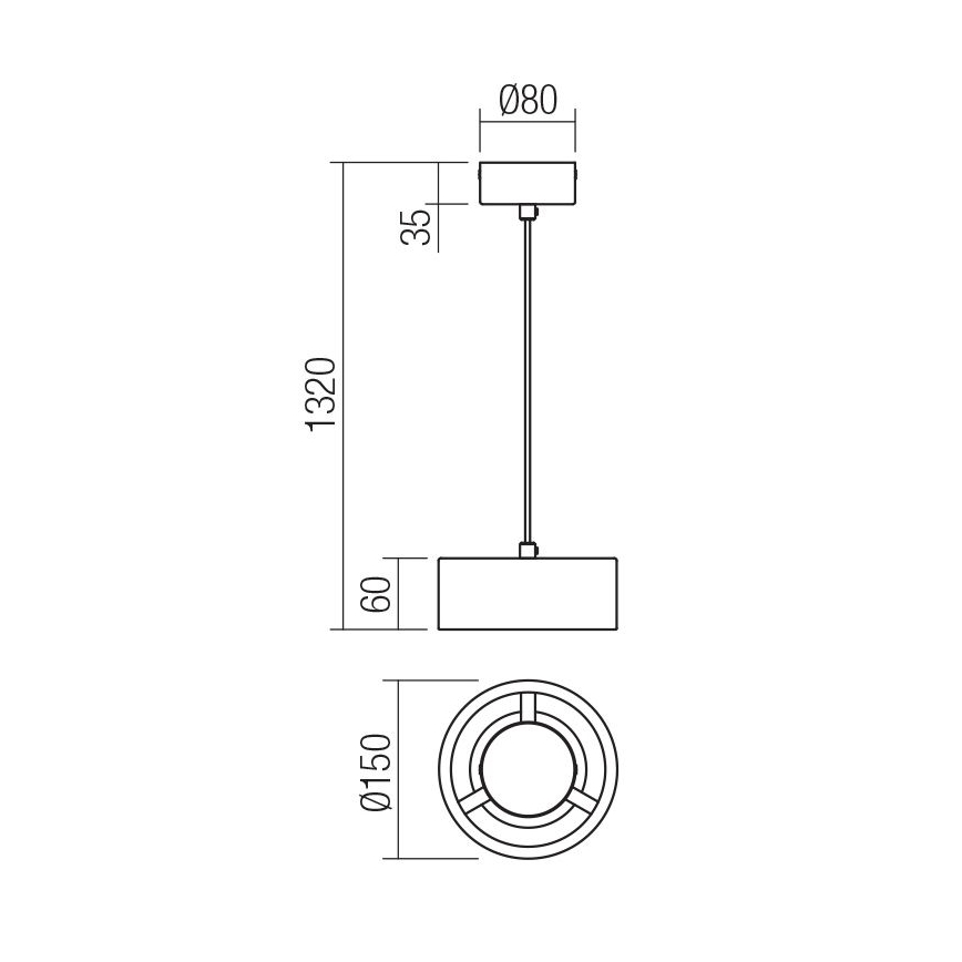 Redo 01-3099 - LED Пендел PUNKT LED/6W/230V Ø 15 см бял