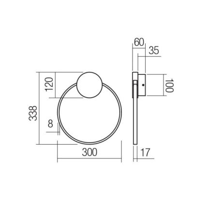 Redo 01-3102 - LED аплик ATOM LED/11W/230V Ø 30 cm