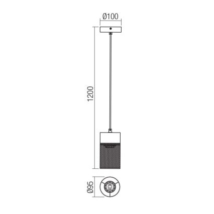 Redo 01-3141 - Пендел STEM 1xE27/42W/230V