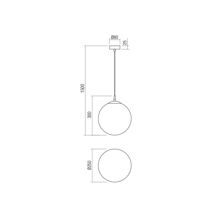 Redo 01-3153 - Пендел BOWLING 1xE27/42W/230V златист