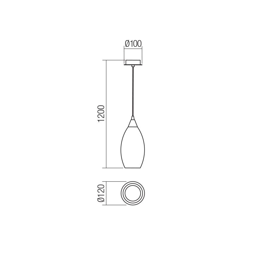 Redo 01-3189 - Пендел TANNER 1xE14/28W/230V Ø 12 см