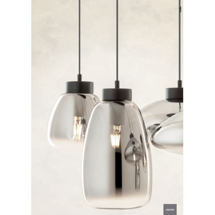 Redo 01-3196 - Пендел LUKE 1xE27/42W/230V Ø 17 см черен