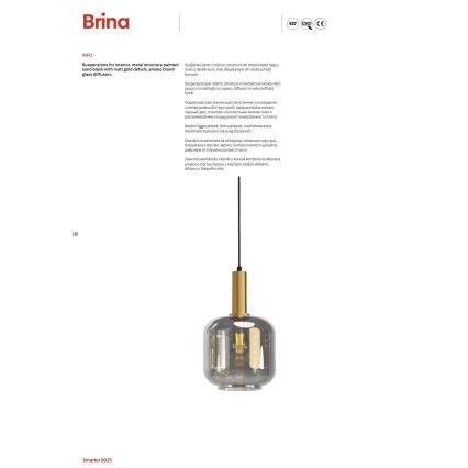 Redo 01-3213 - Пендел BRINA 1xE27/23W/230V