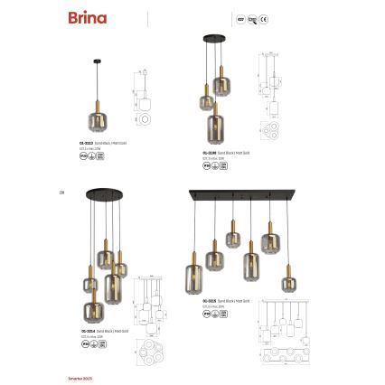 Redo 01-3213 - Пендел BRINA 1xE27/23W/230V