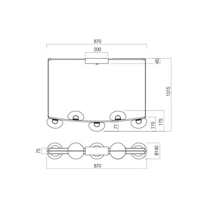 Redo 01-3244 - LED Димируем пендел SINCLAIR LED/35W/230V CRI 93 IP21 черен