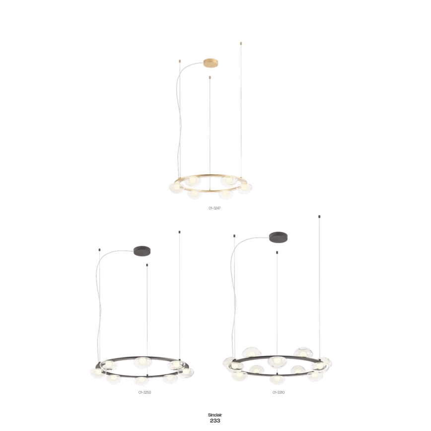 Redo 01-3248- LED Димируем пендел SINCLAIR LED/37,2W/230V CRI 93 IP21 черен
