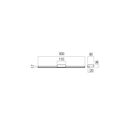 Redo 01-3268 - LED Лампа за огледало в баня ASTON LED/12W/230V 60 см CRI 90 IP44 бял