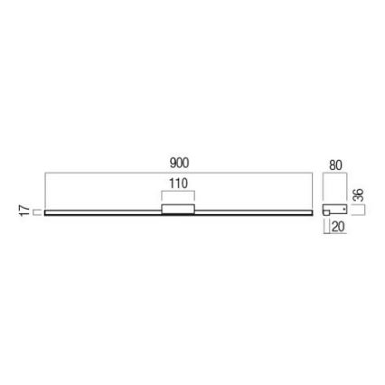 Redo 01-3271 - LED осветление за огледало за баня ASTON LED/18W/230V 3000/4000K 90 cm CRI 90 IP44 бяло