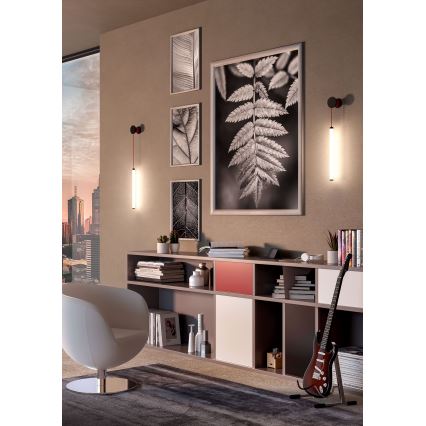 Redo 01-3302 - Димируема стенна LED лампа SWING LED/9W/230V 3000/4000K CRI 90 черна