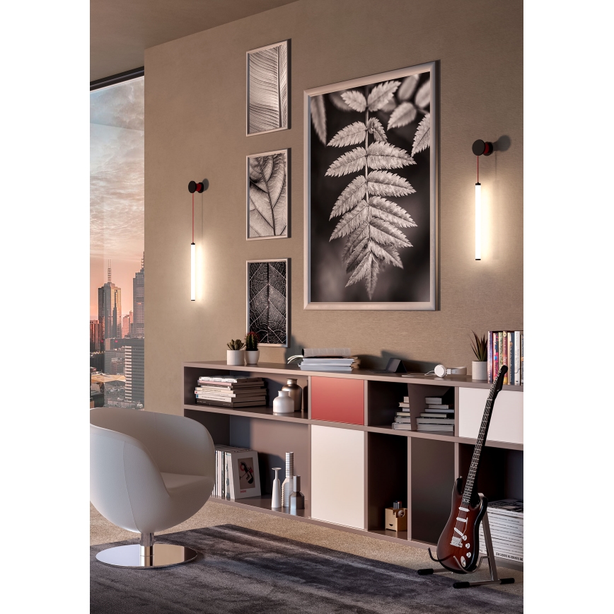 Redo 01-3302 - Димируема стенна LED лампа SWING LED/9W/230V 3000/4000K CRI 90 черна