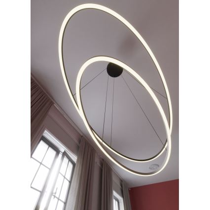 Redo 01-3343 - LED димируем полилей на кабел LEO LED/115W/230V 3000/4000K CRI 90 60x130 cm черен